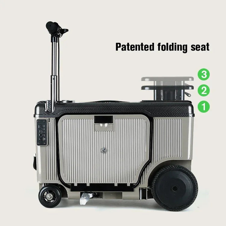 Metallic Travel Luggage 20-Inch Trolley — Gray | KIMLUD