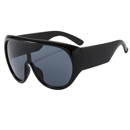 Plastic Retro Big Frame Sunglasses — Tea Color | KIMLUD