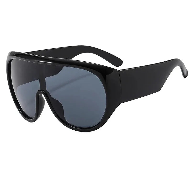 Plastic Retro Big Frame Sunglasses — Tea Color | KIMLUD