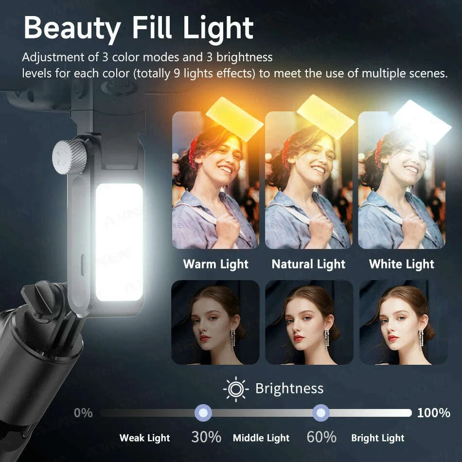 gimbal-q19-ai-desktop-360°-auto-rotation-face-track-anti-shake-selfie-stick-handheld-stabilizer-with-fill-light-for-smartphoneskimludkimlud-35561670