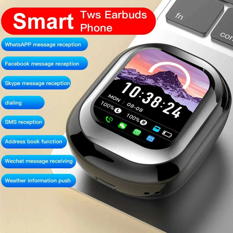 se-one-smart-headphones-led-full-color-slide-touch-screen-support-app-information-receiving-wireless-tws-earbuds-300mahkimludkimlud-35565908