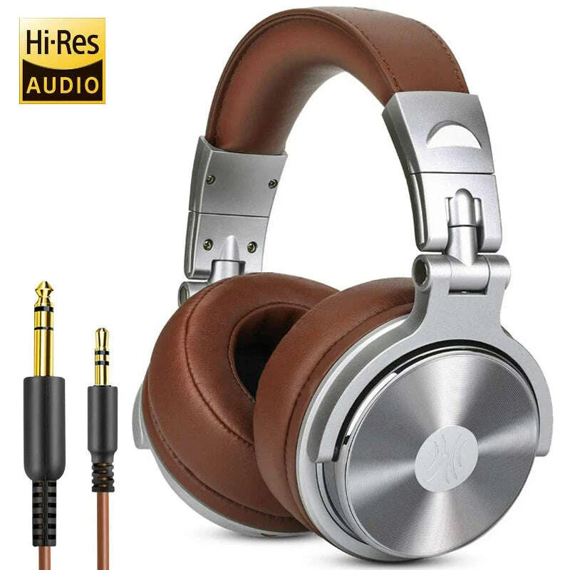 KIMLUD, Oneodio Wired HiFi Headphones Professional Studio DJ Headphones With Mic Over Ear Hi-Res Headset Monitoring For AMP Guitar Phone, KIMLUD Womens Clothes