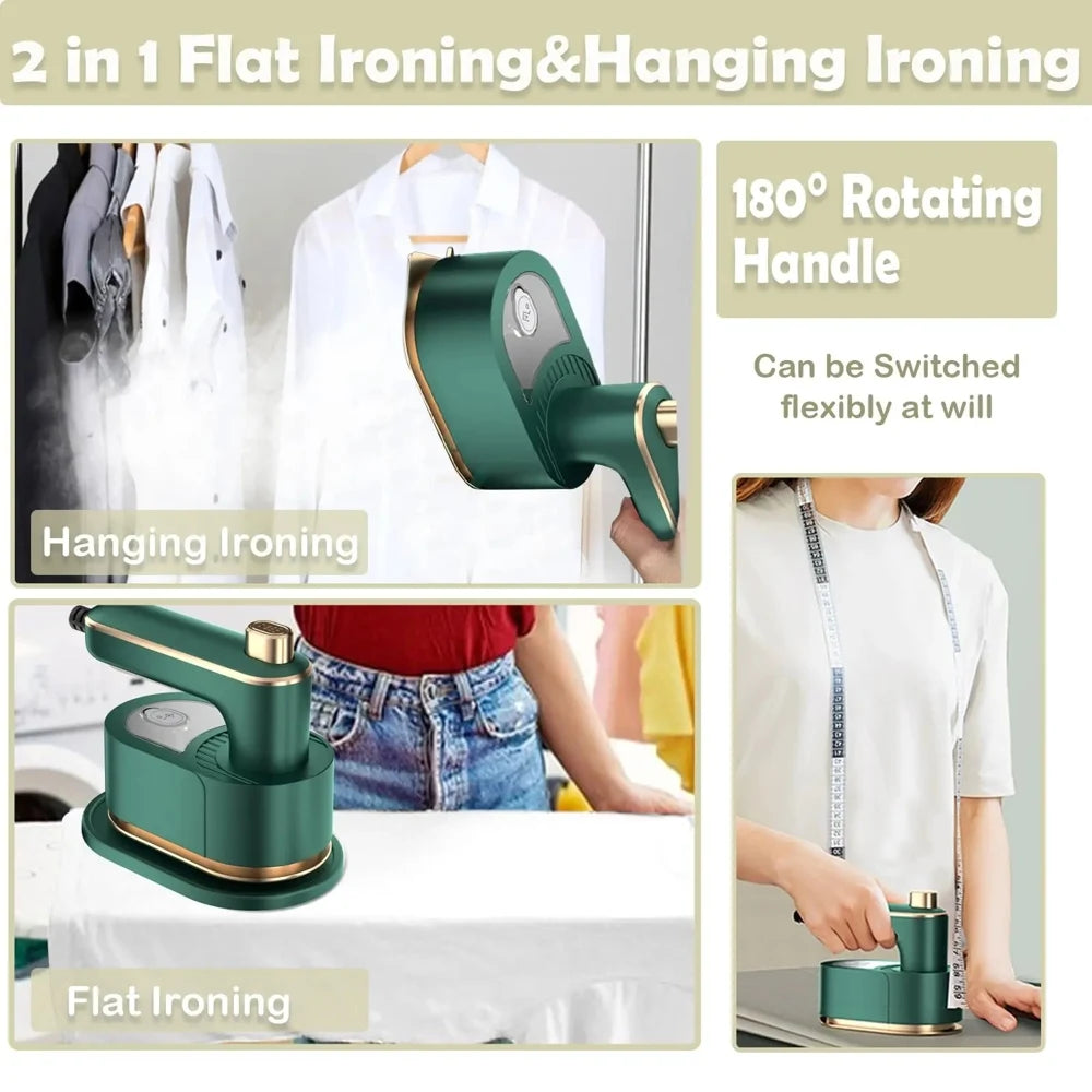 Portable Handheld Garment Steamer — Black | KIMLUD