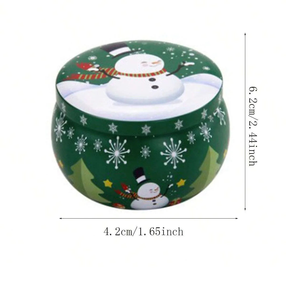 Christmas Atmosphere Aroma Candles Santa Claus Tin Box Plant Formula Aroma Candles Suitable for Bedroom and Living Room