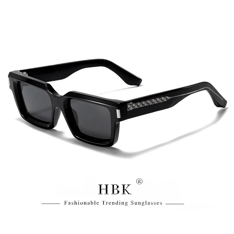 Punk Vintage Square Sunglasses Small Frame — Black | KIMLUD