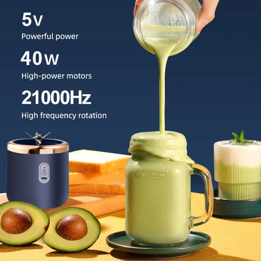 Multifunctional Electric Juicer 6 Blades Rechargeable Portable Fruit Juice Blender Lemon Orange Juicer Cup Machine For Kitchen