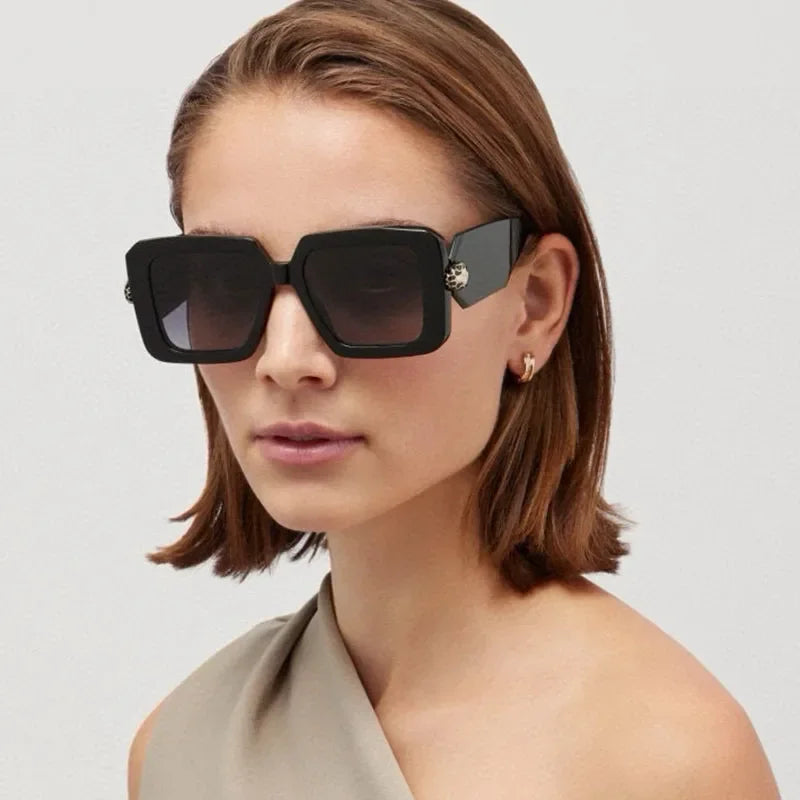 New Oversized Square Sunglasses Women For Female Luxury Brand Designer Vintage Sun Glasses Popular Punk Elegant Sexy Lady Shades