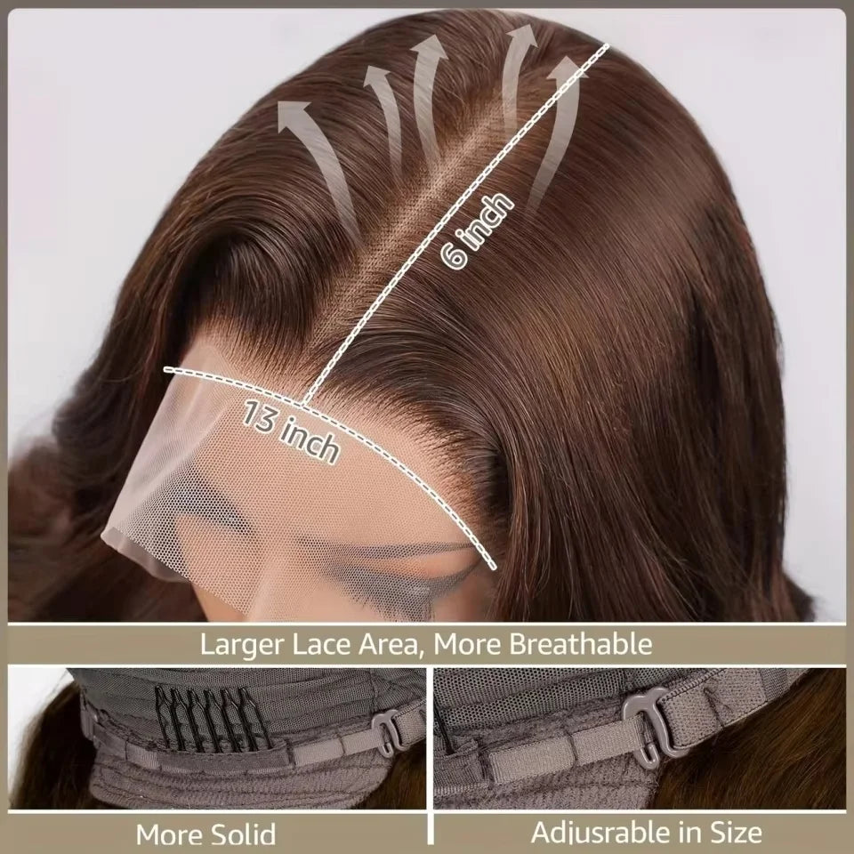 HD Lace Frontal Wig–13x4 Bob Wave–Human Hair–Natural Color | KIMLUD