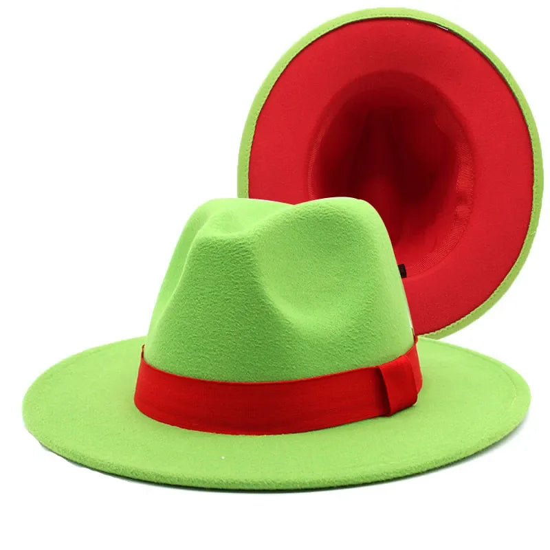 Fedora Hat – Double Sided – Polyester – Black And White | KIMLUD
