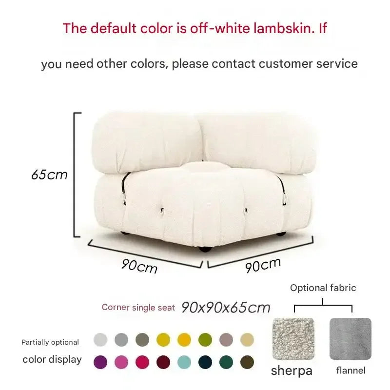 Nordic Modern Sectional Sofa Recliner With Ultra Plush Cushions And Minimalist Silhouette — Cream Ivory | KIMLUD