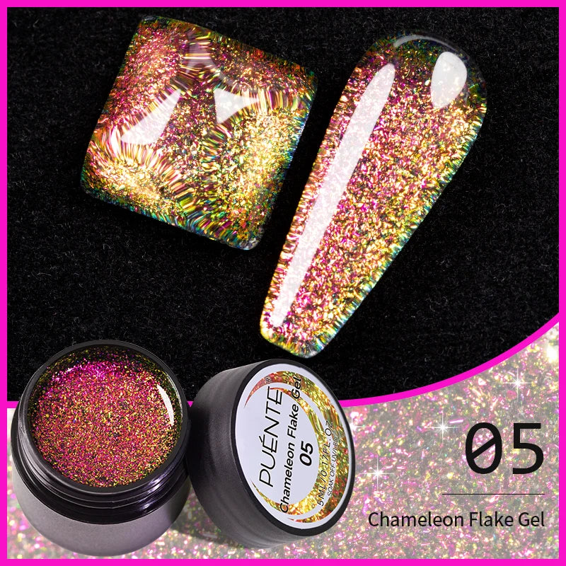 Reflective Glitter Gel Nail Polish Multidimensional Holographic Sparkle, UV-Curable Finish — Pink Lilac | KIMLUD