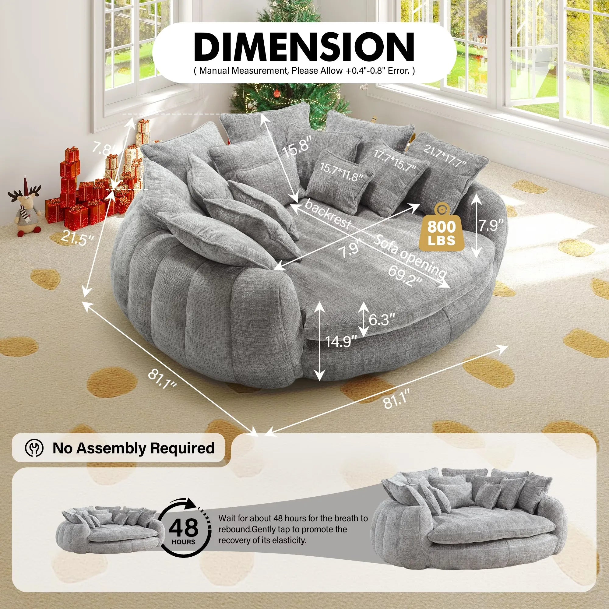Sleeper Sofa – Cloud Couch – Chenille | KIMLUD