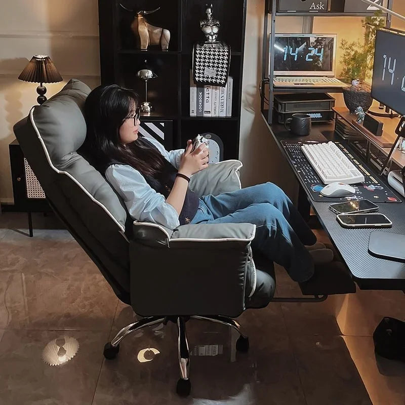 Office Chair – Ergonomic Big and Tall – Adjustable Footrest | KIMLUD