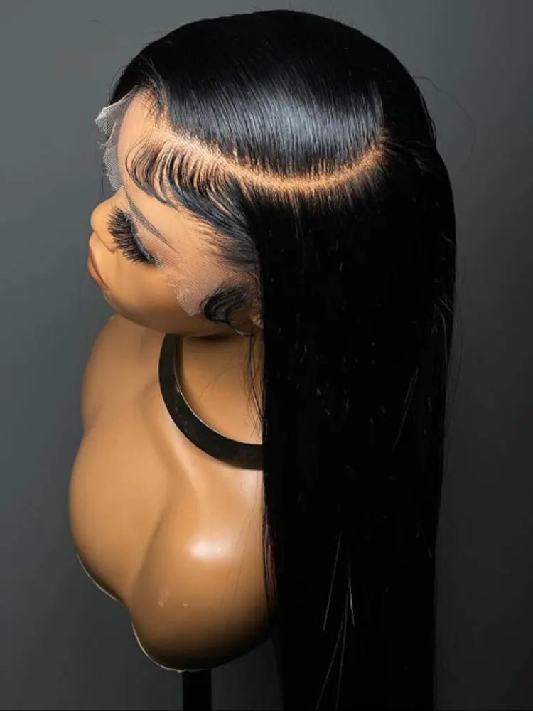 Lace Front Wig – 40-42 Inch – Brazilian Remy Human Hair – Transparent | KIMLUD