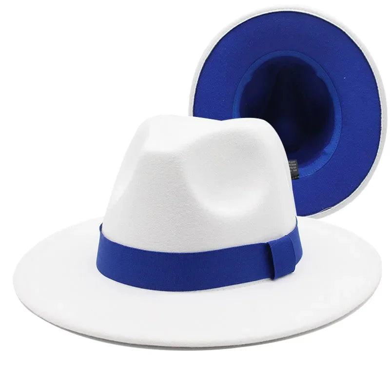 Fedora Hat – Double Sided – Polyester – Black And White | KIMLUD