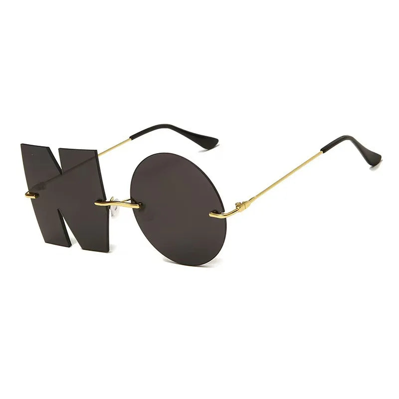 Metal Alloy Sunglasses Alien Glasses Colorful Lenses — Multicolor | KIMLUD