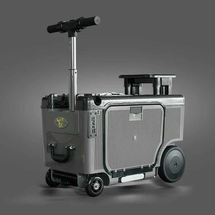 Metallic Travel Luggage 20-Inch Trolley — Gray | KIMLUD