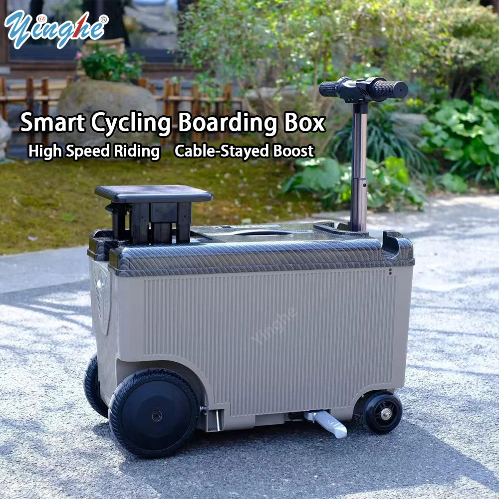 Metallic Trolley Case With USB Charging — Metallic Silver | KIMLUD