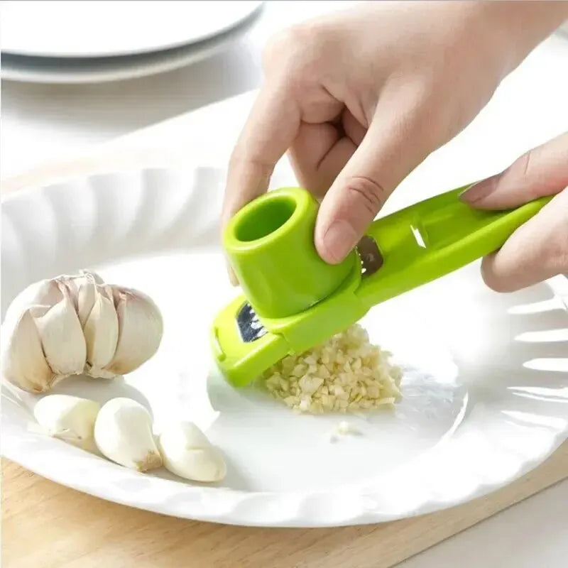 Mini Garlic Grinder – Manual Press – Green Kitchen Gadget | KIMLUD