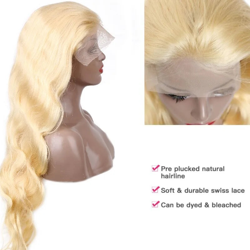 360 Lace Frontal Wig Body Wave — 613 Blonde | KIMLUD
