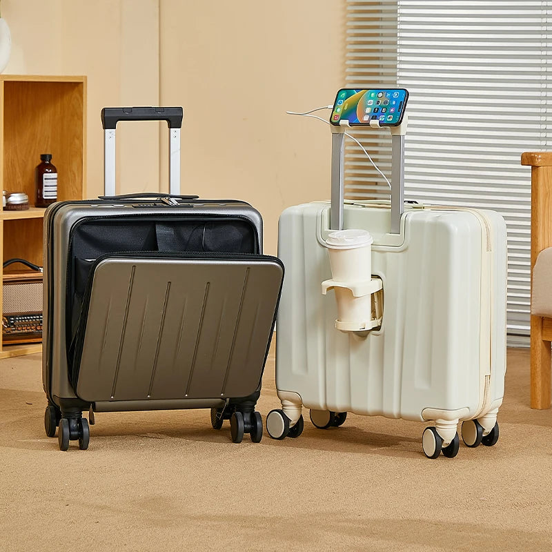 Luggage female small 18 inches suitcase swivel wheels male student durable sturdy thick password travel case