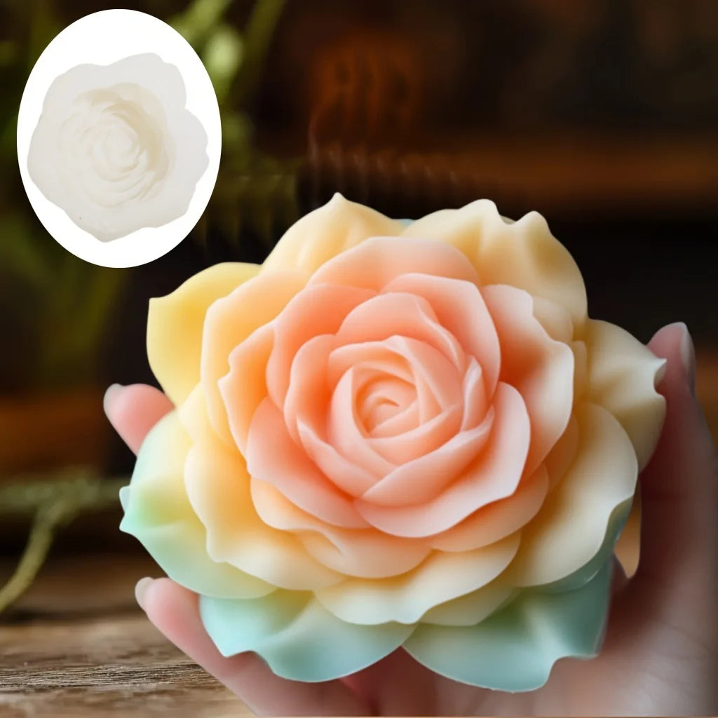KIMLUD, Peony Rose Bud Bouquet Candle Silicone Mold Peony Flower Clusters Candle Mould Christmas Gift Flower Bundle Resin Gypsum Molds, KIMLUD Womens Clothes