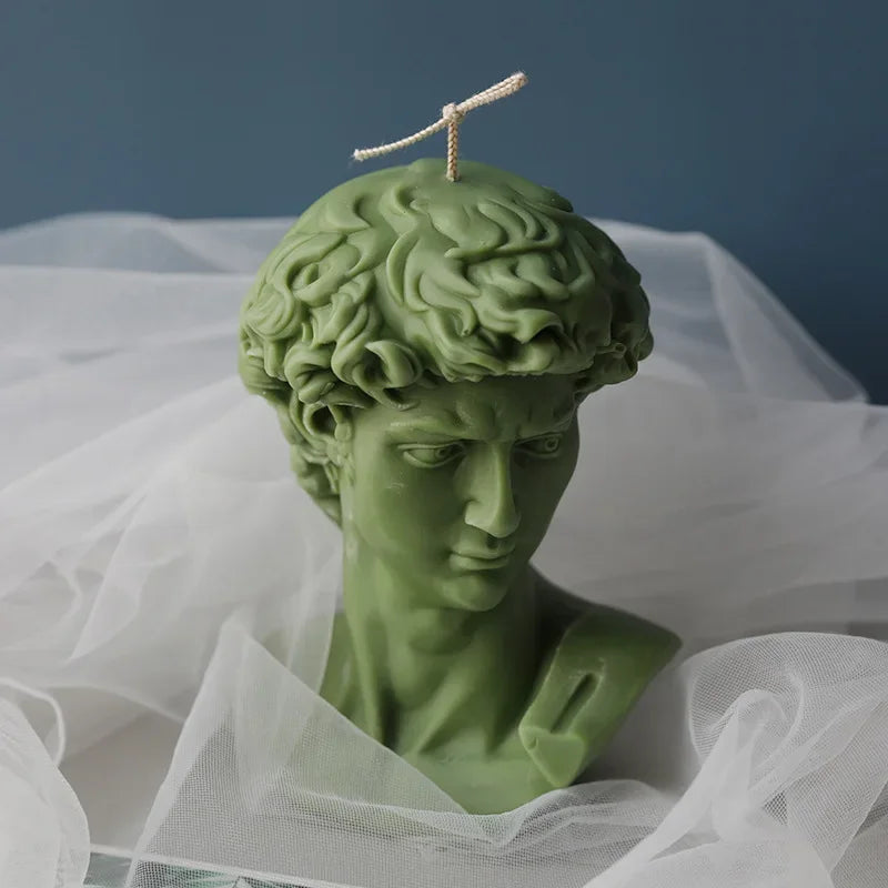 KIMLUD, Small David Silicone Candle Mold 3D Portrait Human Candle Making Soap Clay Plaster Resin Mould Home Craft Decorative Gifts, KIMLUD Womens Clothes