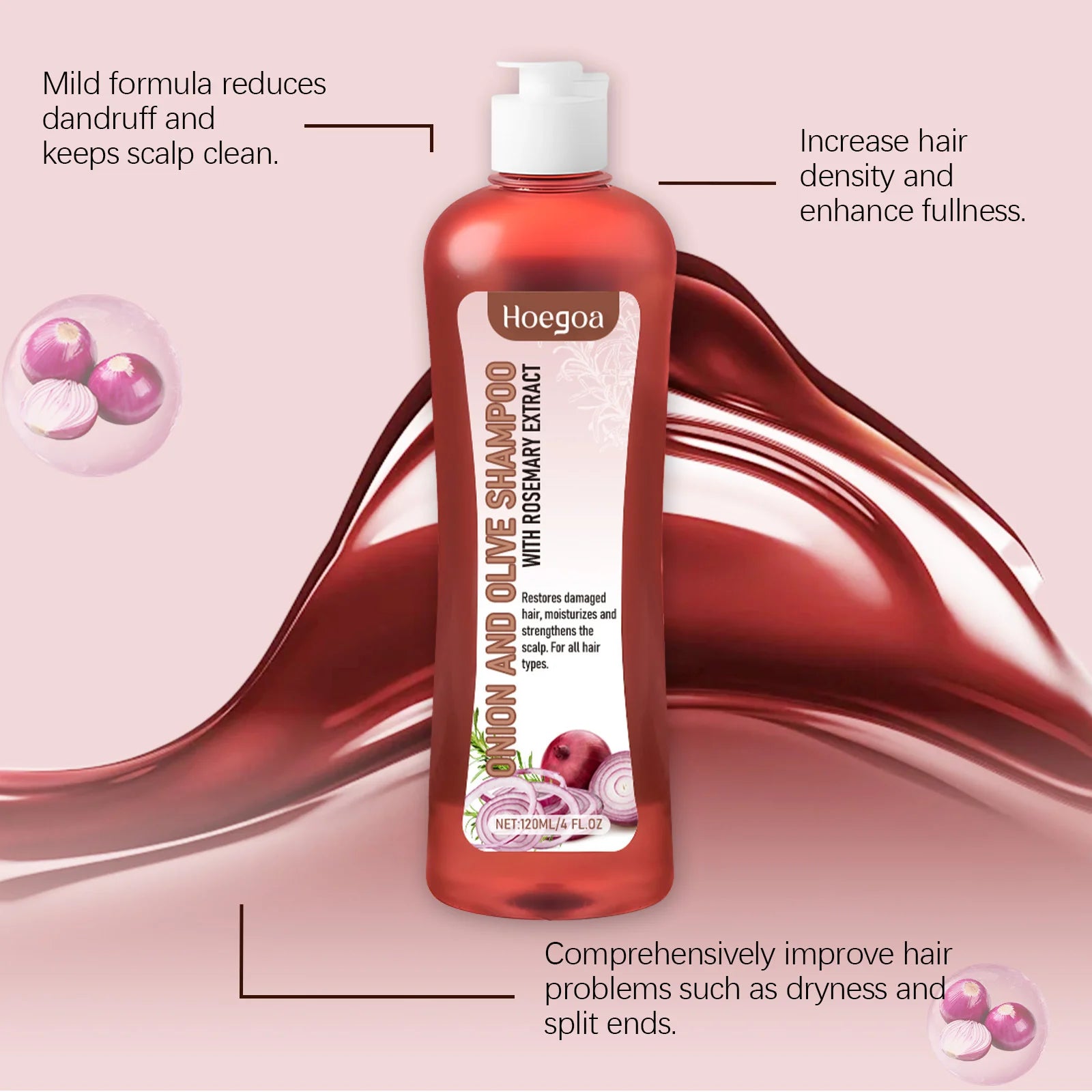 Rose-Pink Packaging Hair Care Set Anti Frizz Deep Nourish — Rose Pink | KIMLUD