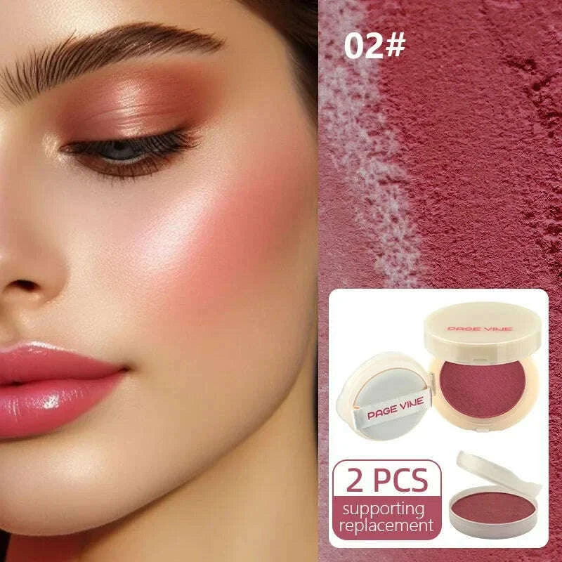 monochrome-cushion-blusher-with-refill-portable-matte-nude-rouge-natural-whitening-longlasting-waterpoof-blush-cream-makeup-kimlud-kimlud-33921328