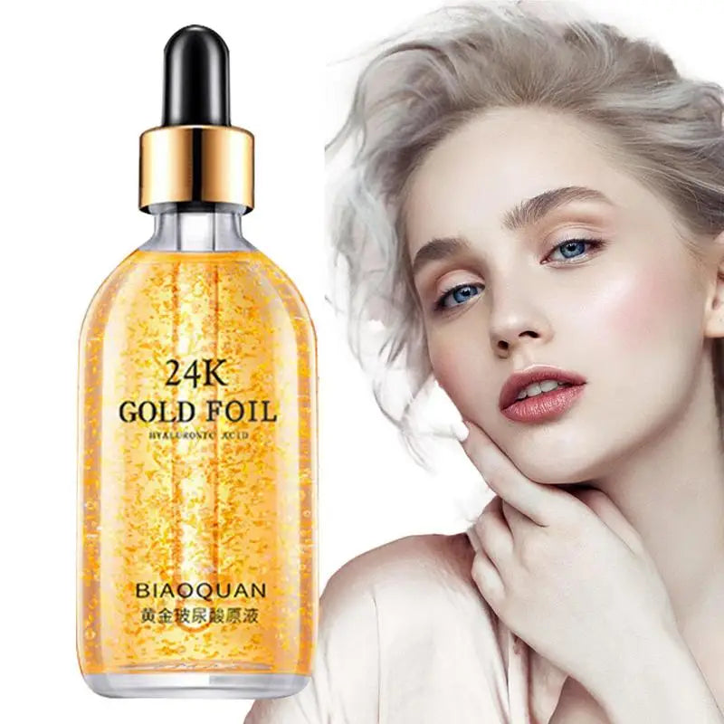 Gold Foil Hyaluronic Serum Hydration Brightening — Gold | KIMLUD
