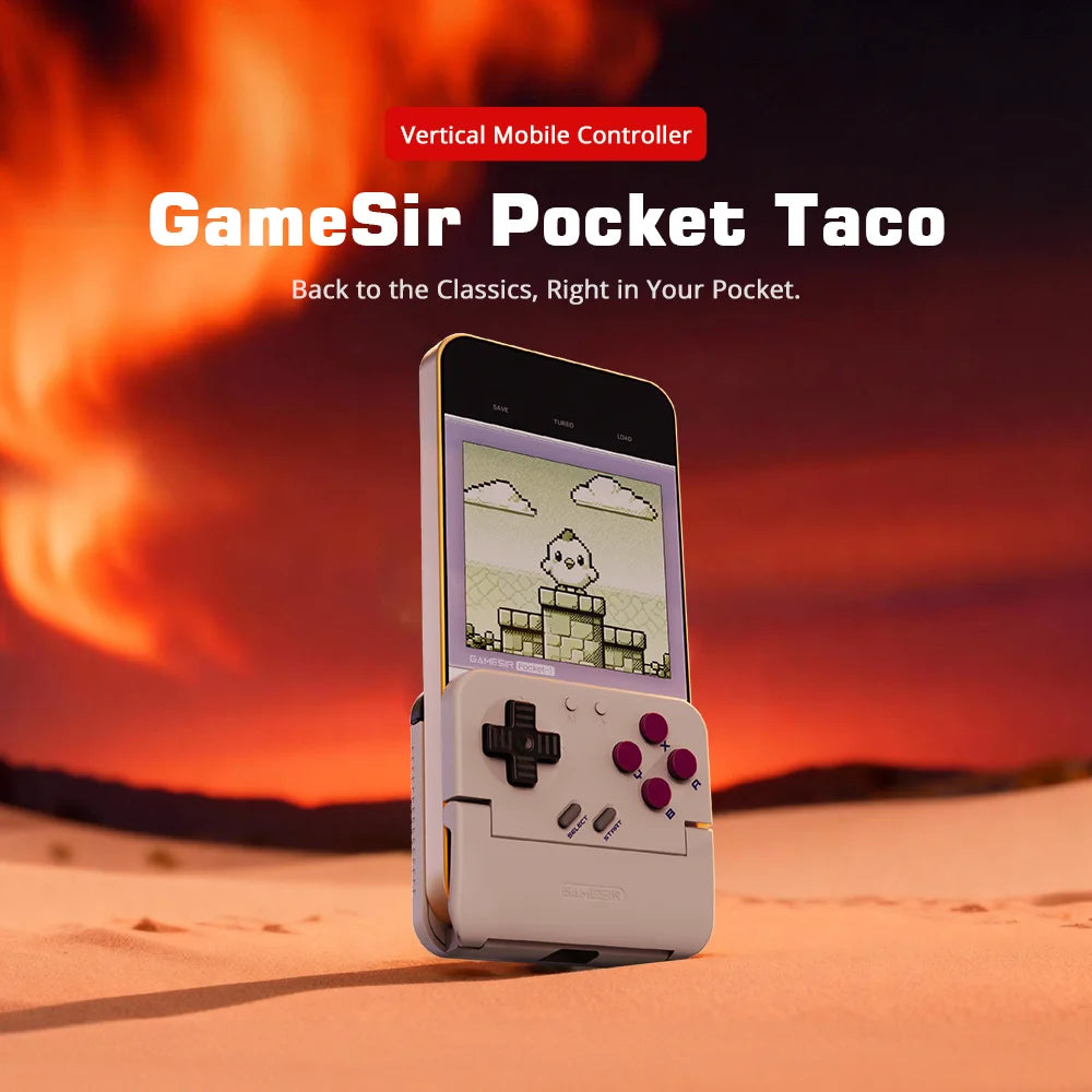Vertical Handheld Gamepad Portable Bluetooth Controller — Black | KIMLUD