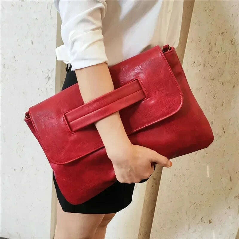 KIMLUD, Business Women's Wrist Clutches For PAD Fashion PU leather Crossbody Bags For Women Shoulder messenger Bag, KIMLUD Womens Clothes