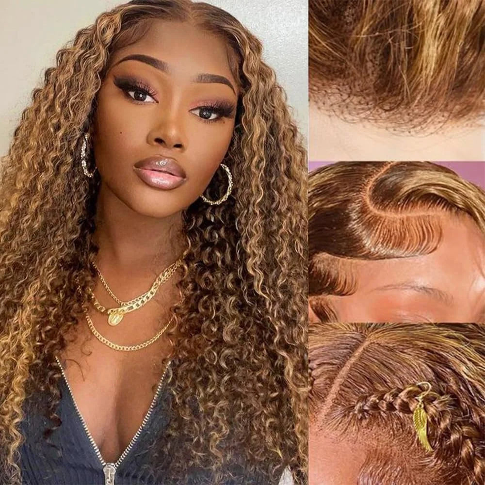 Lace Front Wig – HD Deep Wave – Human Hair – Honey Blonde | KIMLUD