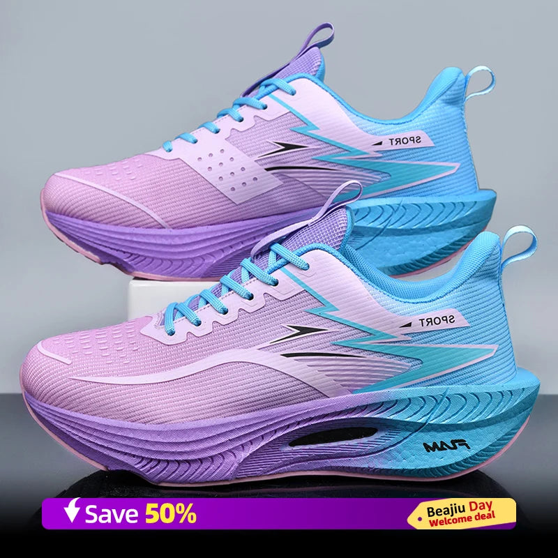 Men Sports Running Shoes Casual Marathon Breathable Lightweight Women's Comfortable Athletic Nonskid Walking Sneakers Outdoors