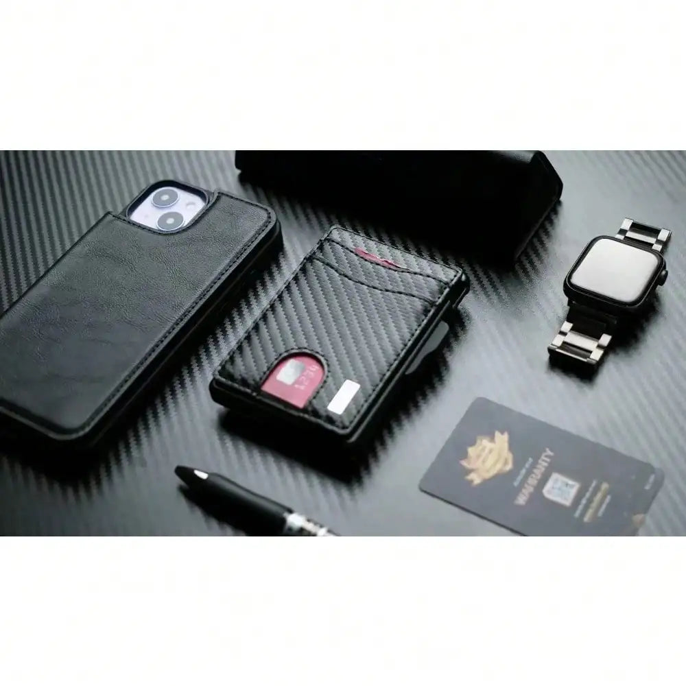 Wallet for Men, Mens Minimalist Wallet 9-13 Cards, Slim Compact Wallet with Money Clip & ID Window, RFID Blocking Smart Pop Up C