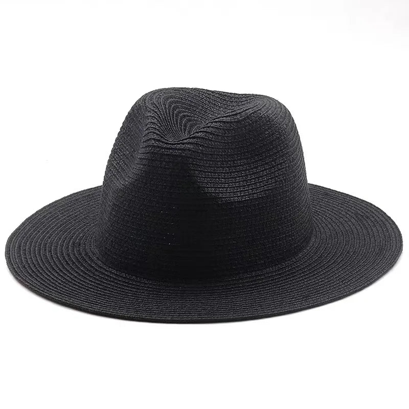 Panama Straw Wide Brim Elegant Hat — Natural | KIMLUD