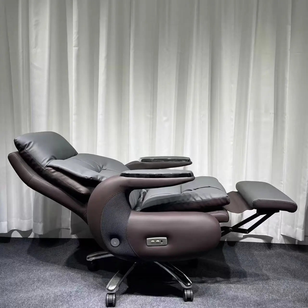 Synthetic Leather Executive Swivel Chair High Back — Black | KIMLUD