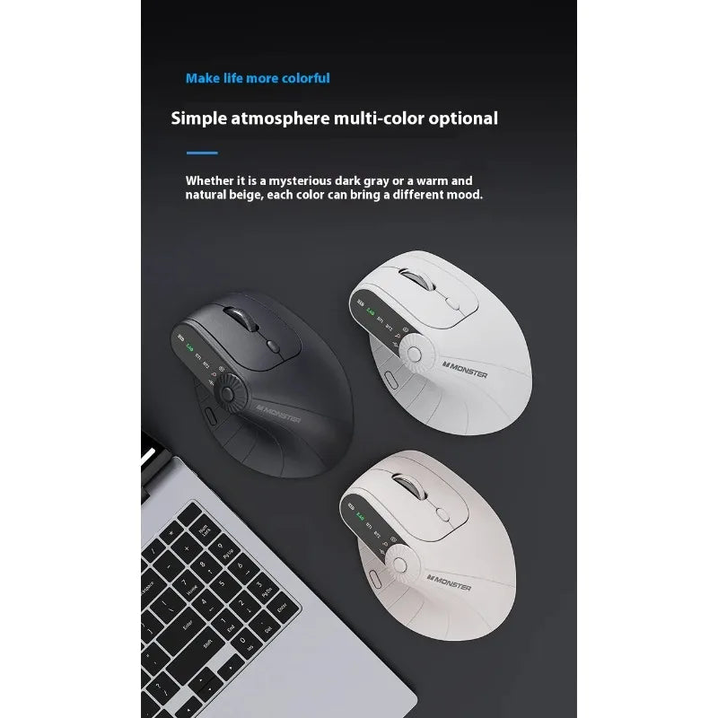 Monster M2 PRO MAX Gaming Mouse Rechargeable Dual Mode Lightweight Custom & Comfortable Ergonomic Durable Wireless Mouse Gift