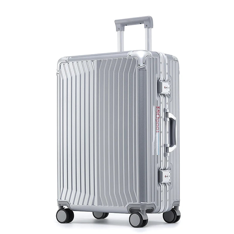 SUSHIMU Suitcase Wide Handle Travel Suitcase Men 20 24 26 Carry-On Luggage Women PC  Trolley Case