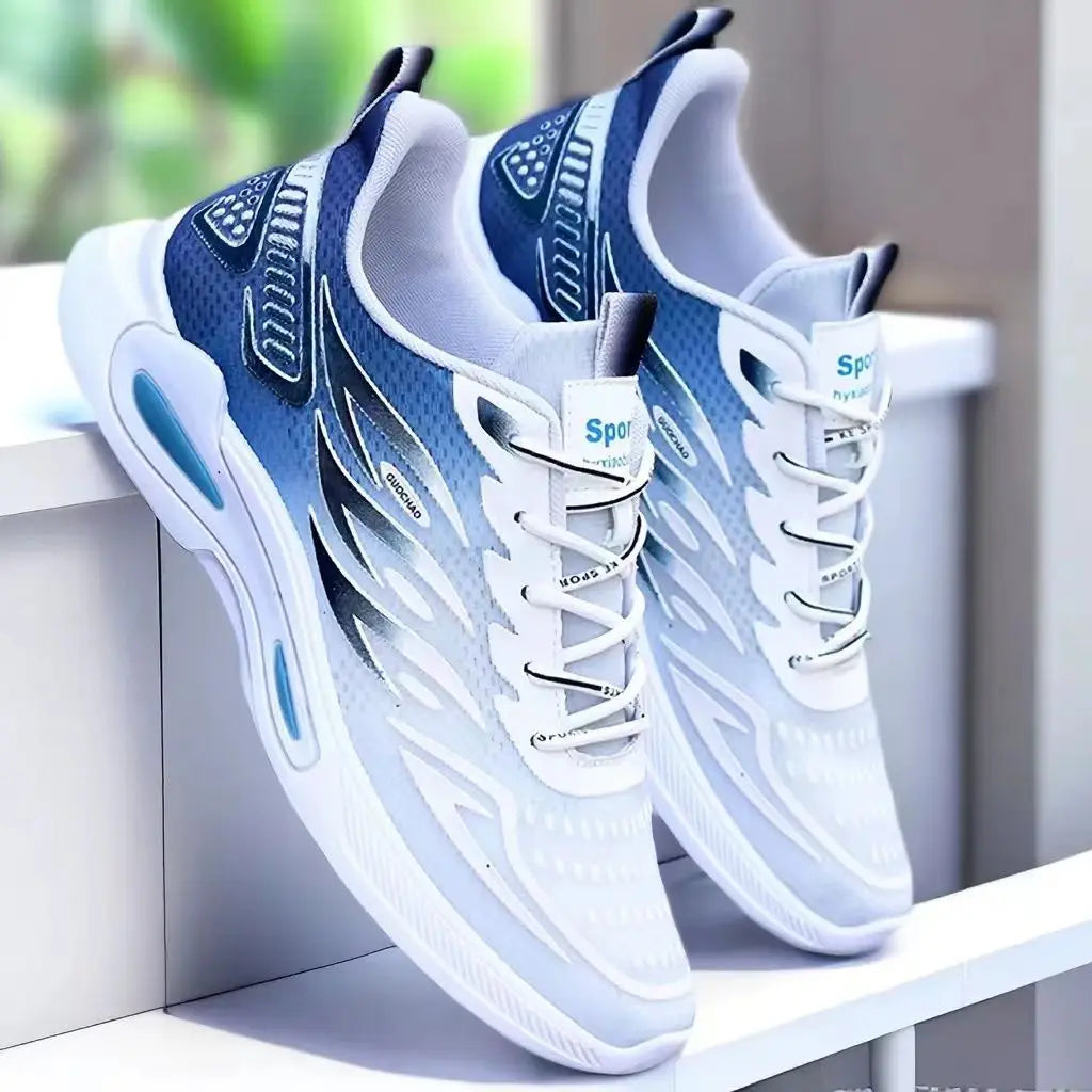 Men's Sneakers – Breathable Mesh Running Shoe – Lace-Up | KIMLUD