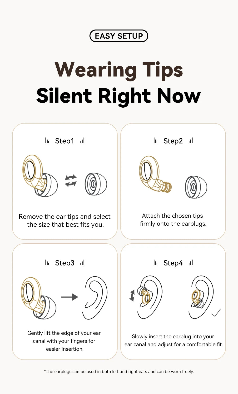Silicone Sleep Ear Plugs Noise Cancelling Soft Comfort Fit For Sleep Work Travel — White | KIMLUD