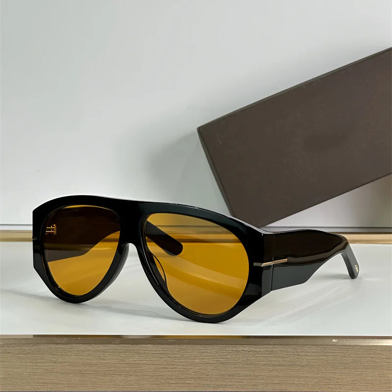 Oversized Pilot Sunglasses Unisex Driving Design — Black | KIMLUD