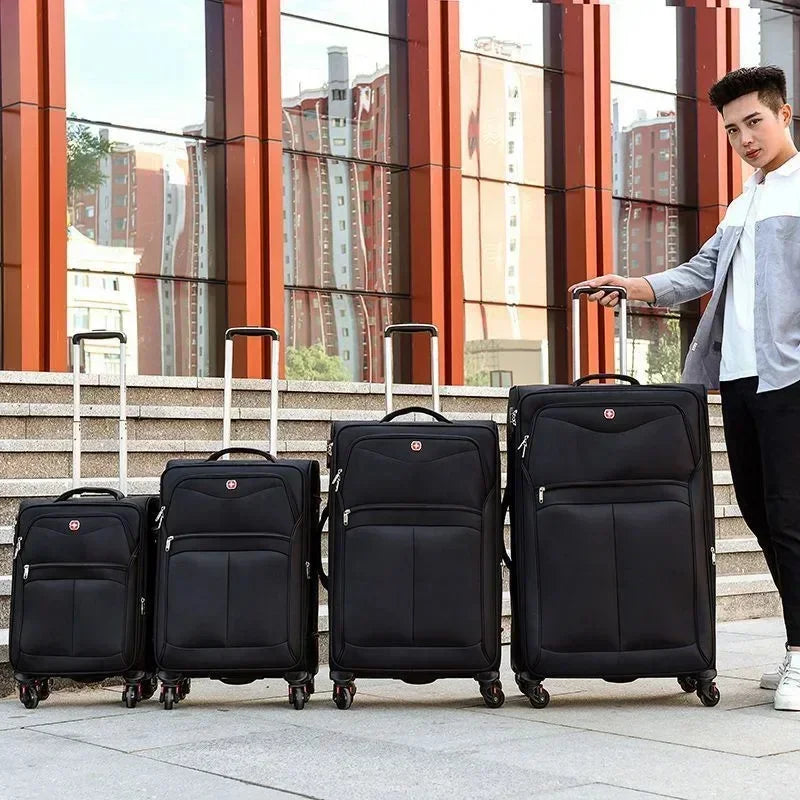 TRAVEL TALE 20"24"28"32" Inch Expandable Oxford Waterproof Travel Suitcase Soft Large Trolley Rolling Luggage Bag On Wheels