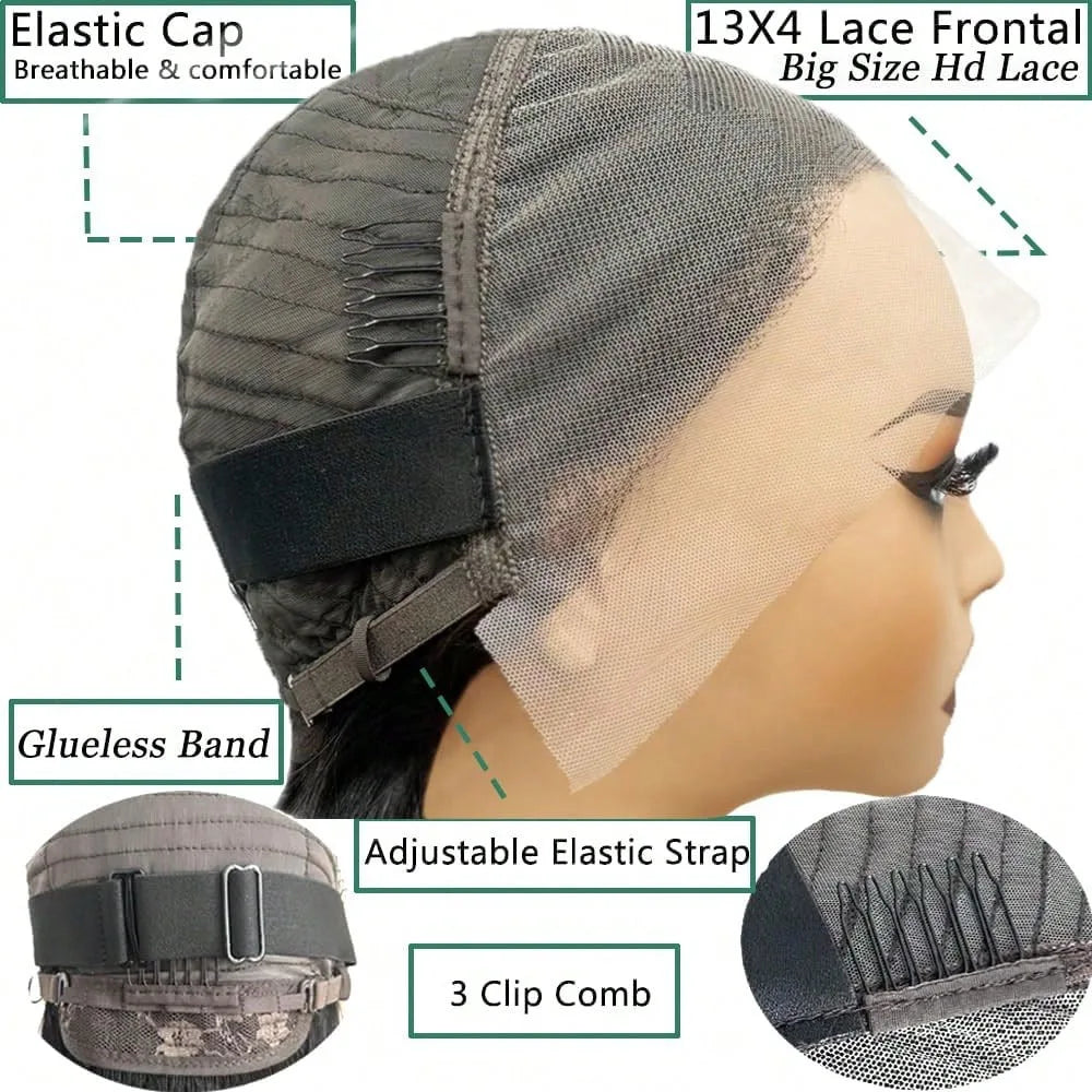 Deep Wave Lace Front Wig – 250% Density – Human Hair – Natural Color | KIMLUD
