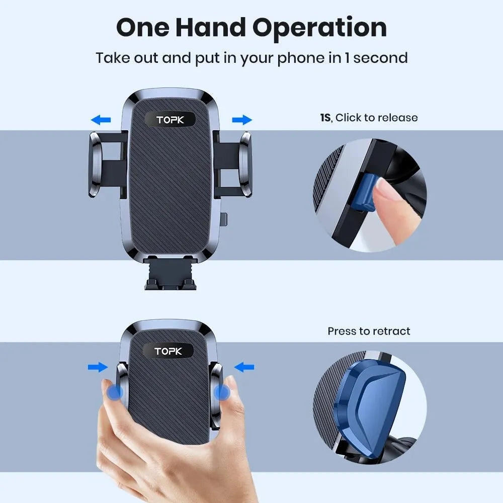 Car Phone Holder Mount – 2-In-1 Handsfree – Universal | KIMLUD
