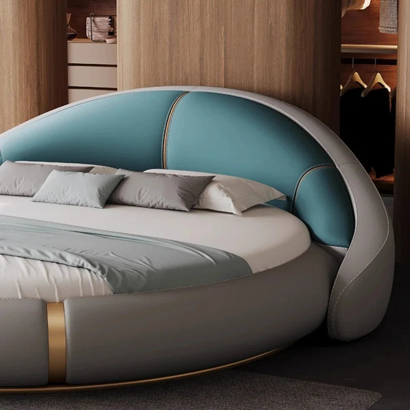 King size bed set with frame, double bases, single beds, full bedroom furniture, headboards - 200X220cm.