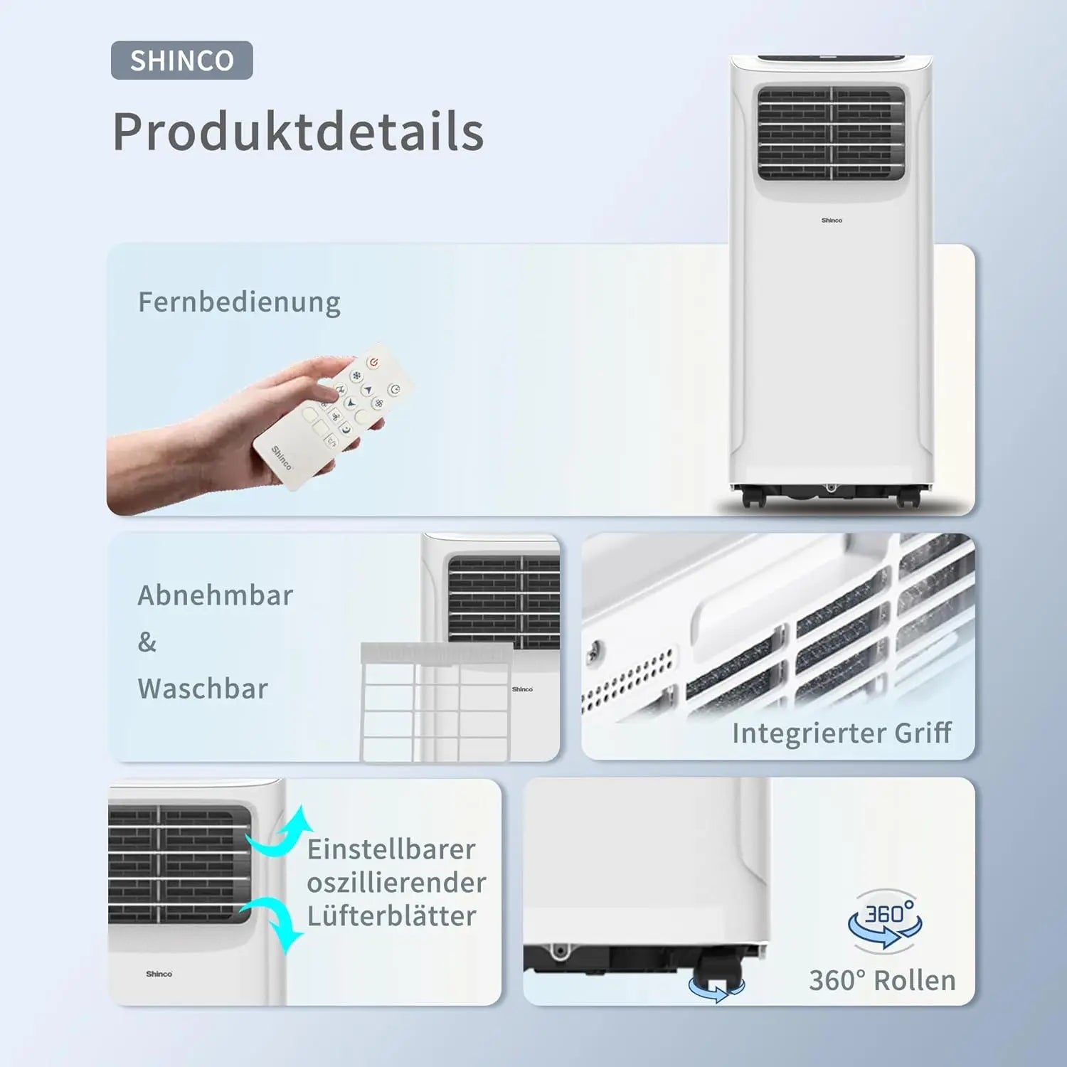 Mobile Air Conditioner 3-In-1 Cooling Ventilation Dehumidifying — White | KIMLUD