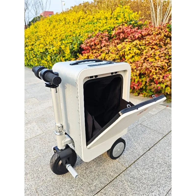 Aluminum Carry-On Luggage Anti-Theft — White | KIMLUD