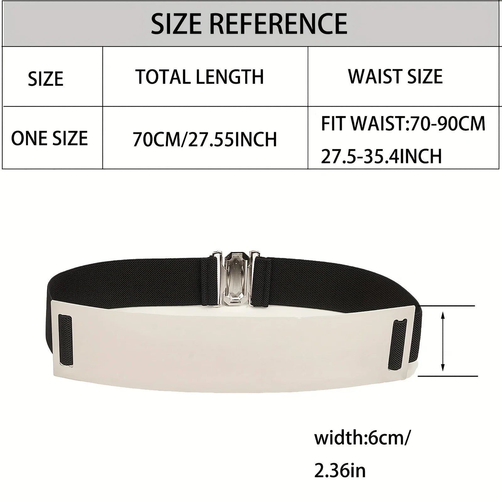 Belt – Punk Elegant Metallic Glossy Wide Waistband – Metal & Polyester | KIMLUD