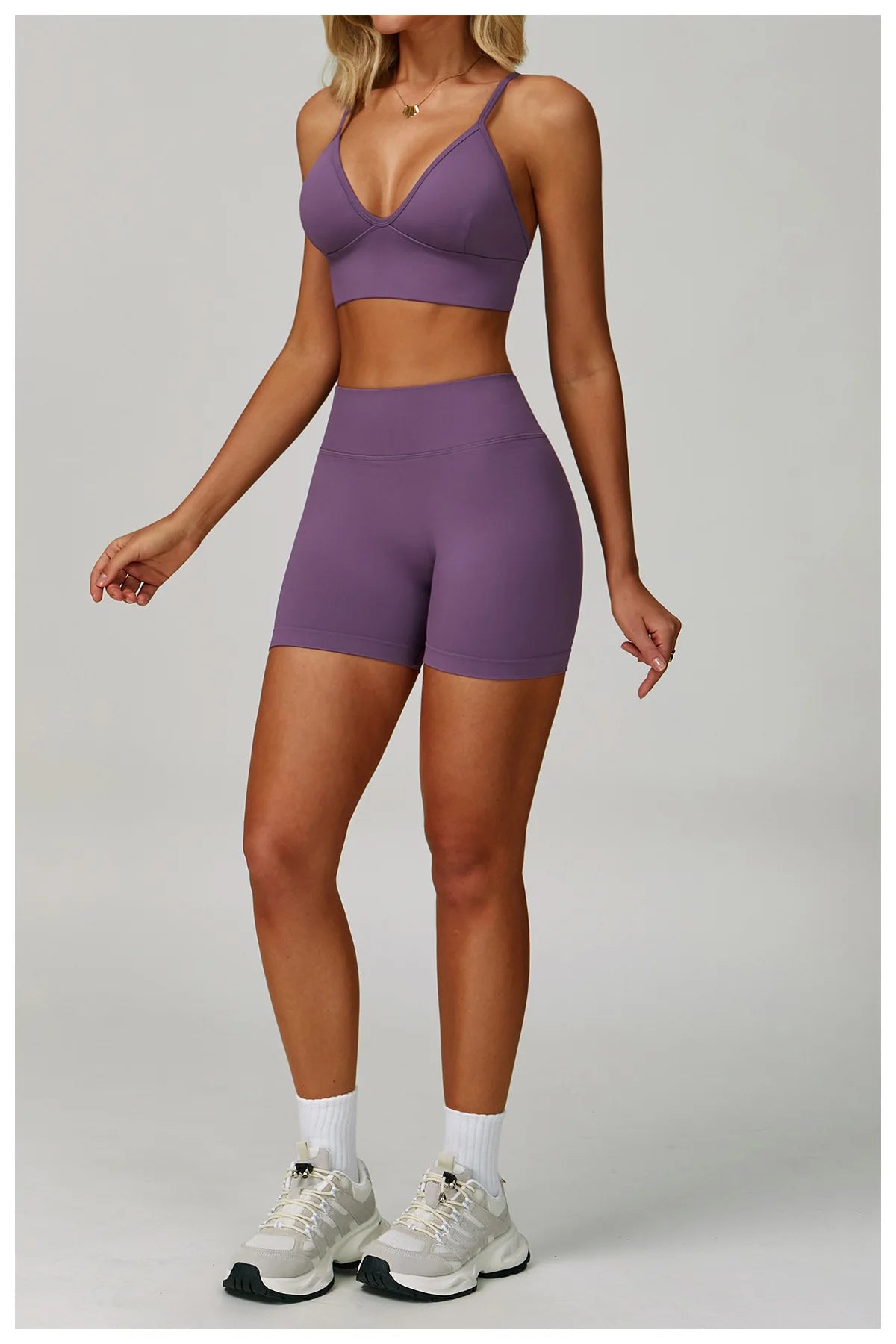 Seamless Nylon-Elastane Yoga Set High Waist Breathable — Crimson Red | KIMLUD